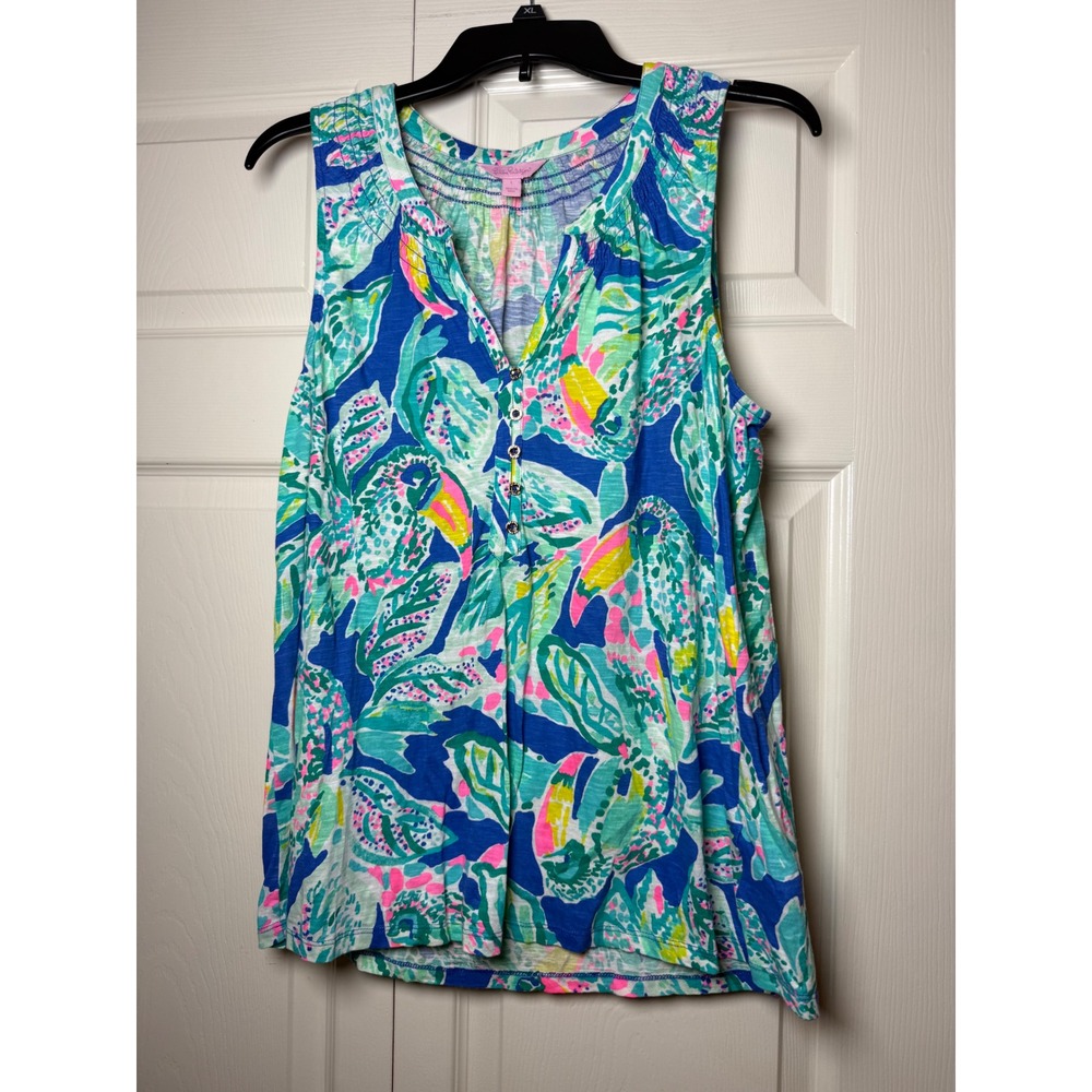 Lilly‎ Pulitzer Essie Printed Tank Blouse Top